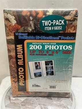 Pioneer Le Memo Photo Album 2 Pack 200 Photos 4x6 Refillable Vintage New